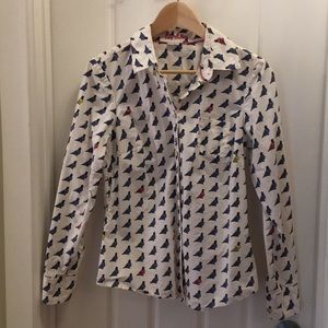 Boden buttondown shirt with pigeons -Size US 6R